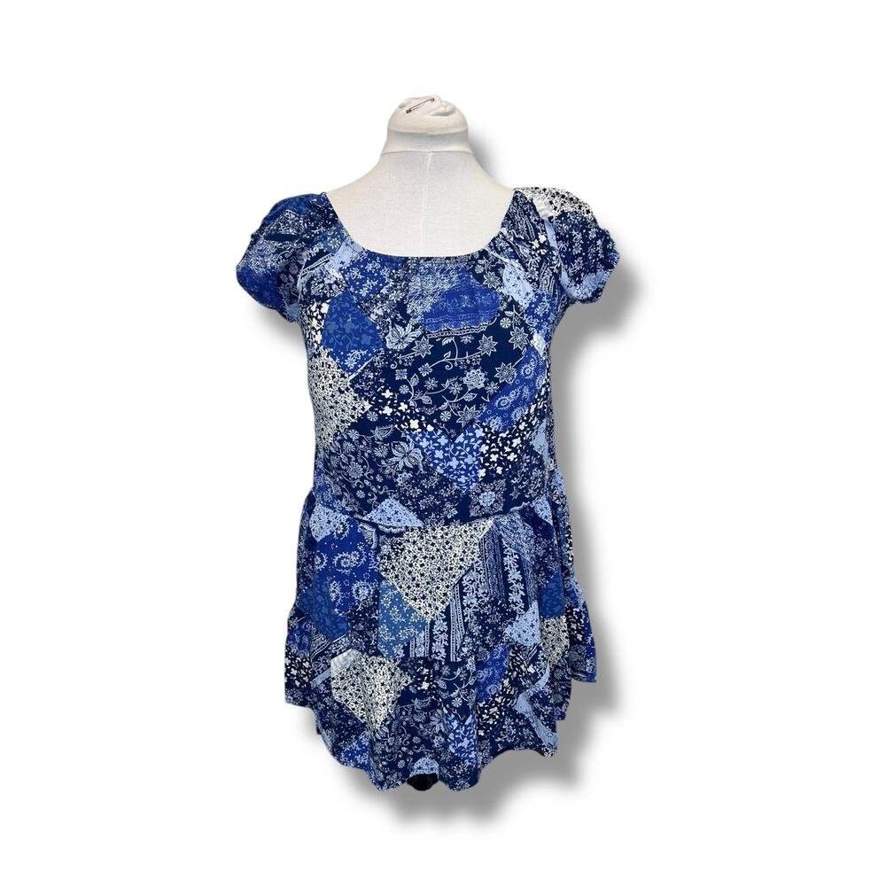 Sugar & Jade Tween Girls Dark Floral Babydoll Mini Dress XL